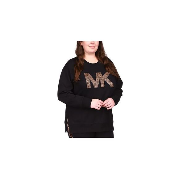 Michael Kors Women's Tie Sleeve Sweater Black Size XX-Large